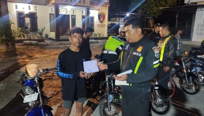 Resahkan Warga, Satlantas Polres Kediri Amankan 19 Sepeda Motor Pro-Balap Liar di SLG